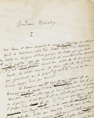 Manuscrito digitalizado de Madame Bovary www.bovary.fr