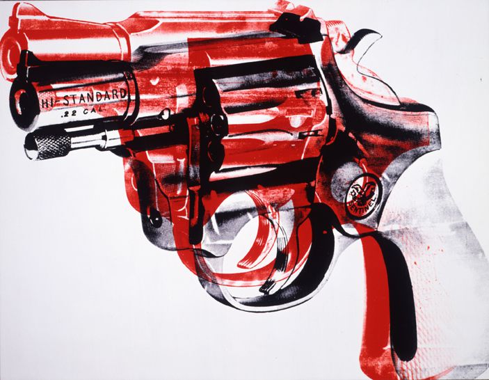 Pistola. 1981. Acrílico y serigrafía sobre lino. Collection of the Andy Warhol Museum, Pittsburgh