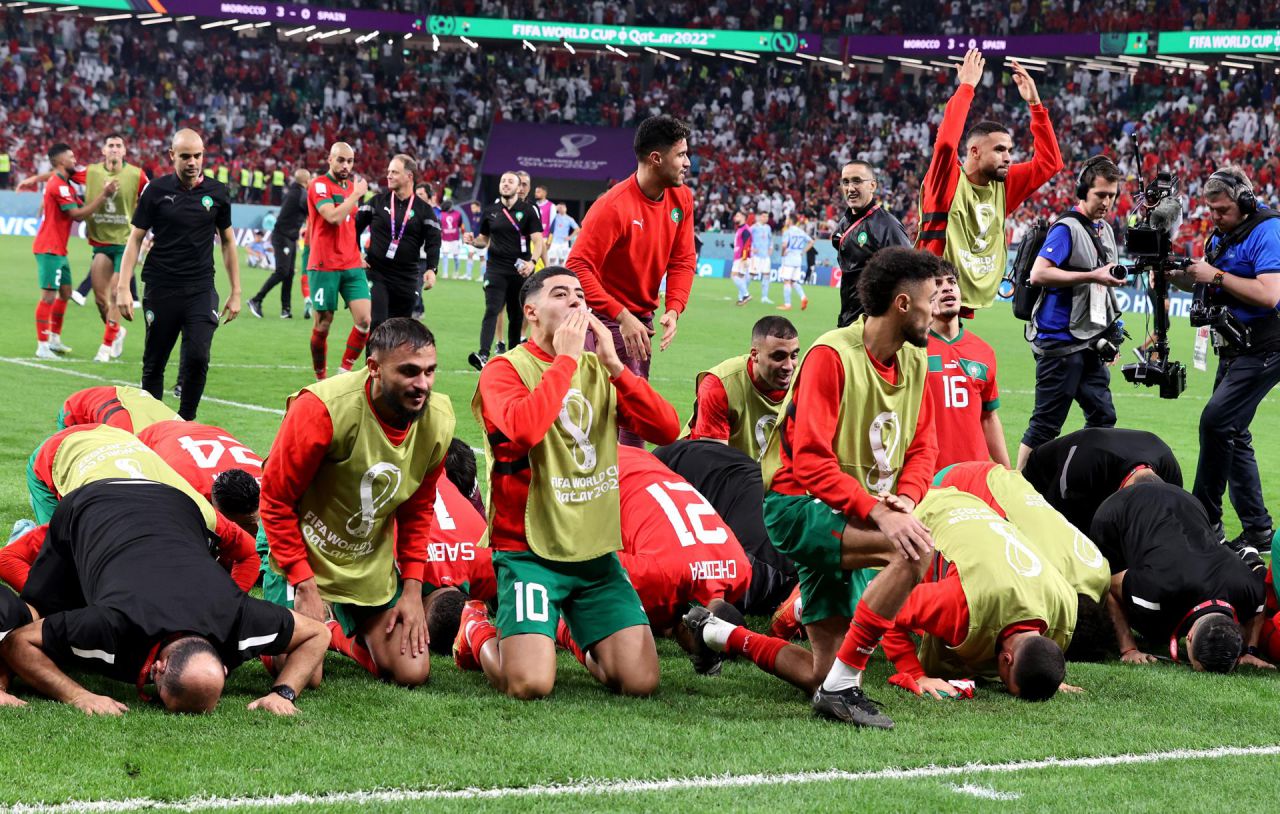 Marruecos hizo historia con su primera clasificación a los cuartos de final de un Mundial