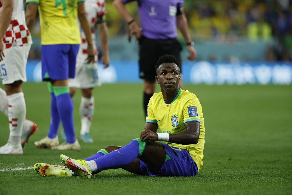 Vinicius no alcanzó a brillar en el duelo ante los croatas