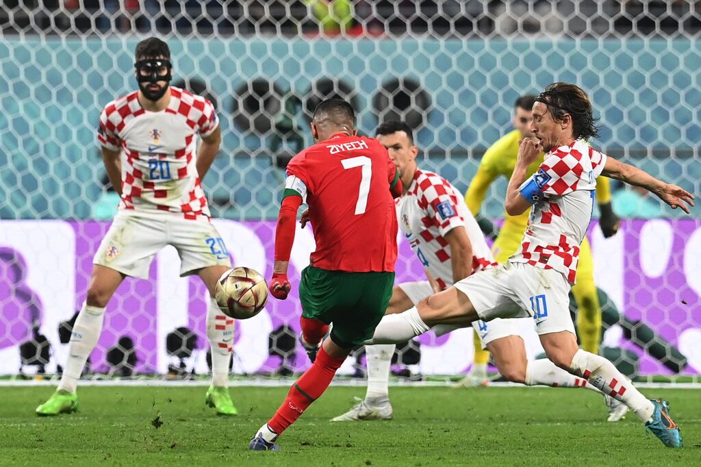 La defensa croata acabó por derrotar a Marruecos