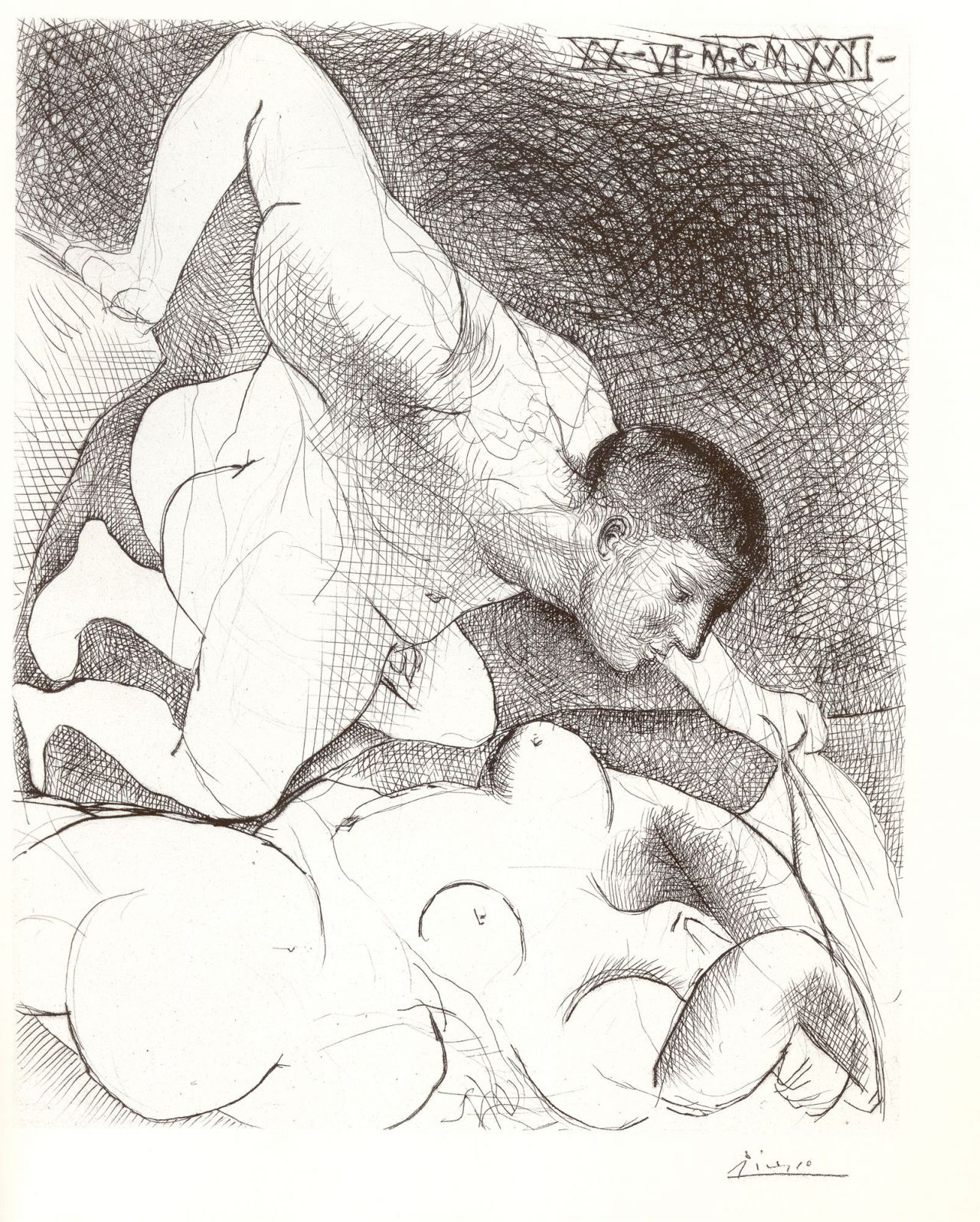 Hombre  descubriendo a una mujer, 1968