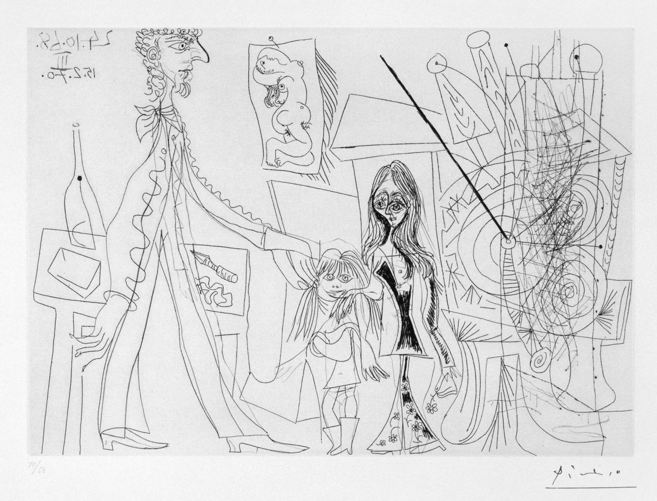 Piero Cromelynck, su mujer y su hija, 1968-71