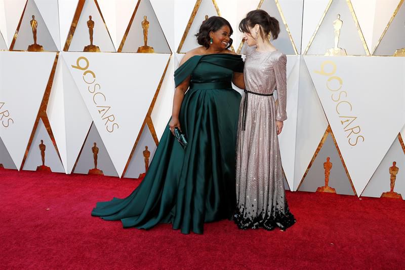 Octavia Spencer, nominada a Mejor Actriz de reparto por 'La forma del agua' junto a Sally Hawkins, nominada a mejor actriz por su interpretación en la misma película