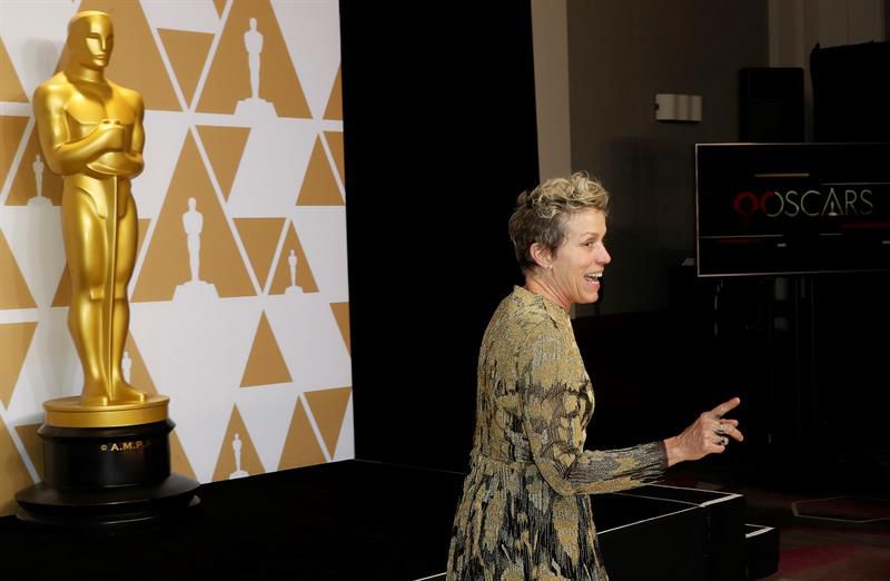Frances McDormand ganó el Oscar a mejor actriz por 'Tres anuncios a las afueras'. No posó en la alfombra roja