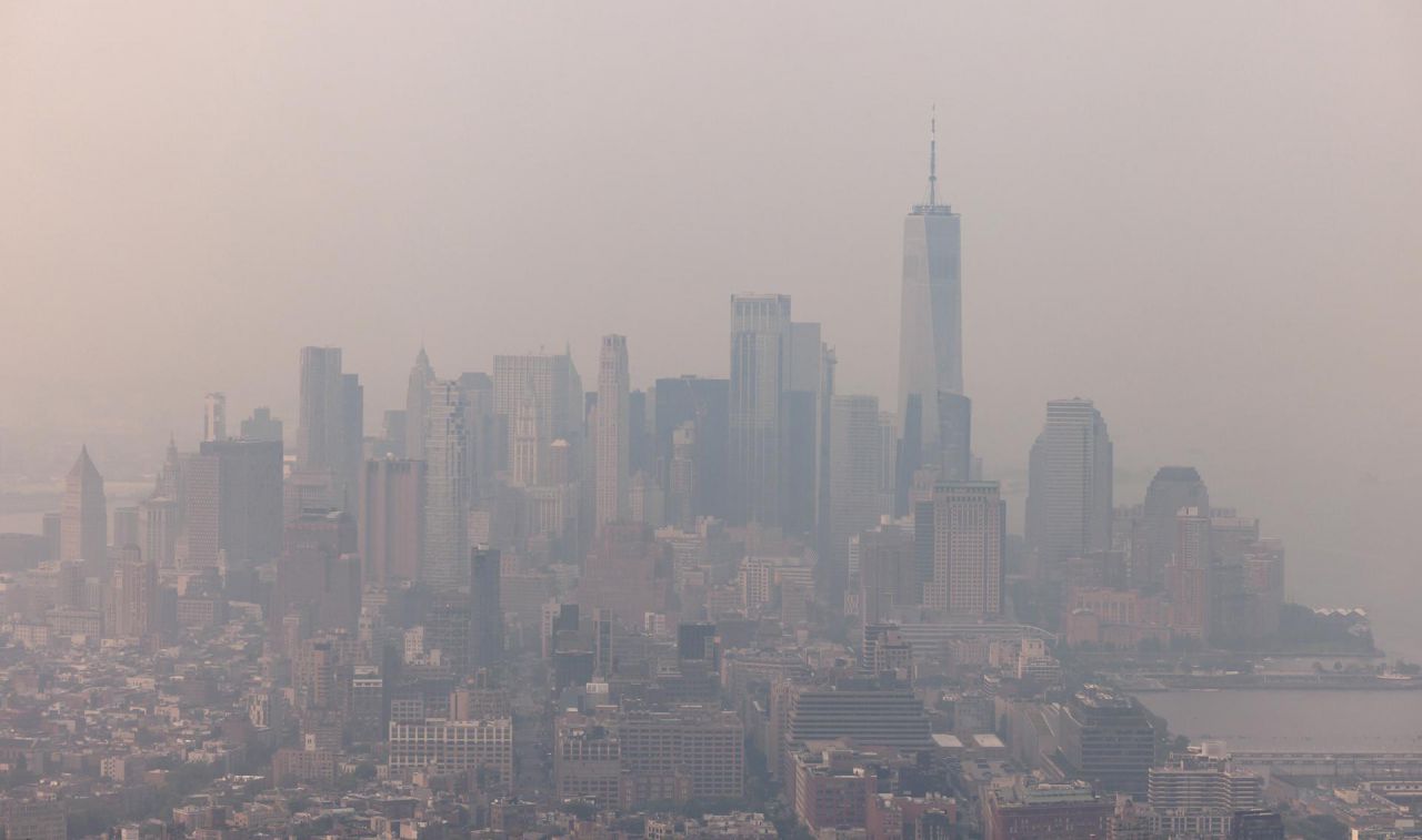 La ciudad de Nueva York, afectada por el humo de los incendios en Canadá.