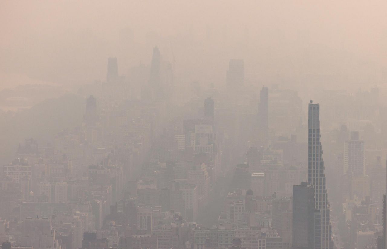 La ciudad de Nueva York, afectada por el humo de los incendios en Canadá.