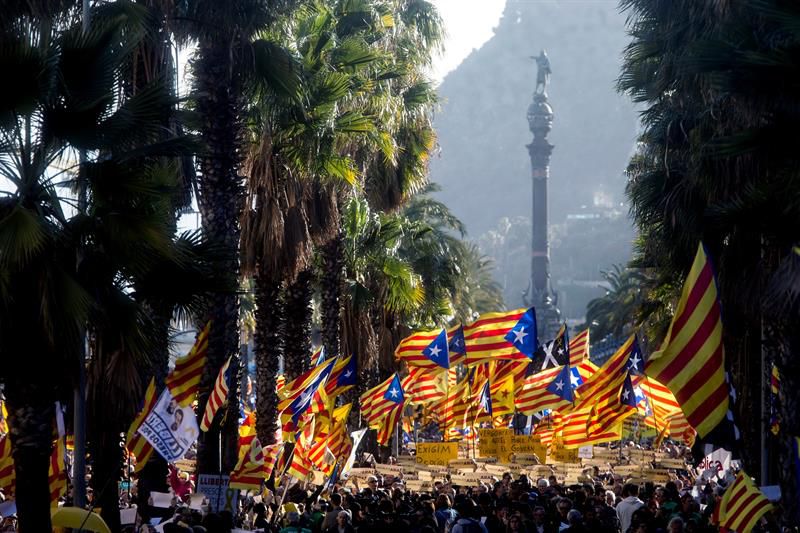 Manifestación en Barcelona convocada por la ANC