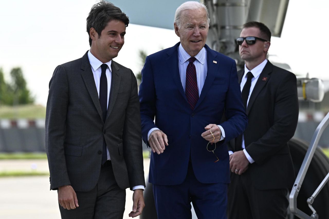 El presidente de EEUU, Joe Biden, a su llegada a París