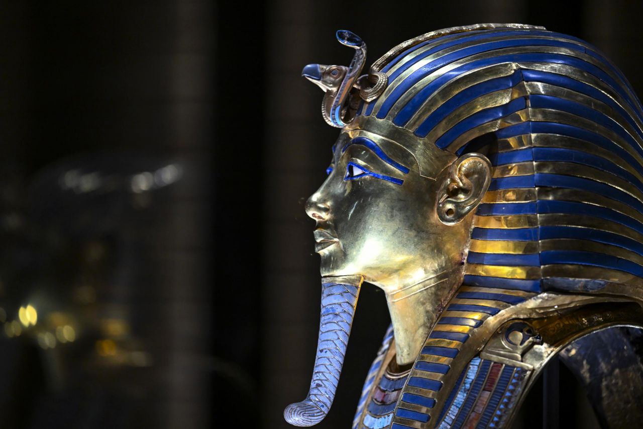 Máscara dorada del Rey Tutankamón.