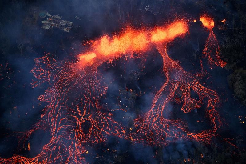 Erupción del volcán Kilauea, en Hawái