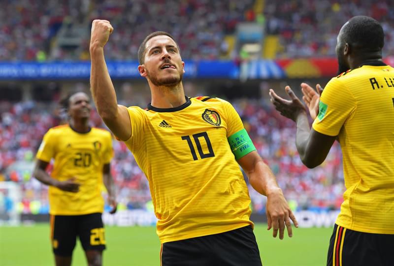 Eden Hazard propulsó con su doblete a los belgas