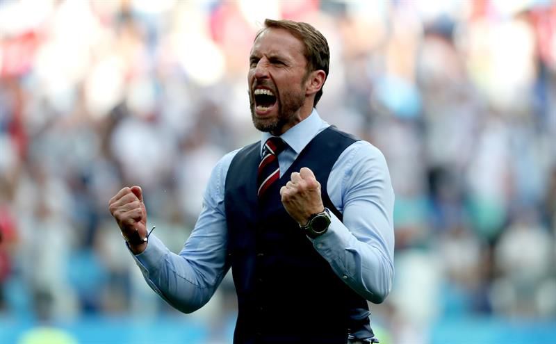 Southgate, seleccionador inglés, festejó el día de la catarsis de su equipo