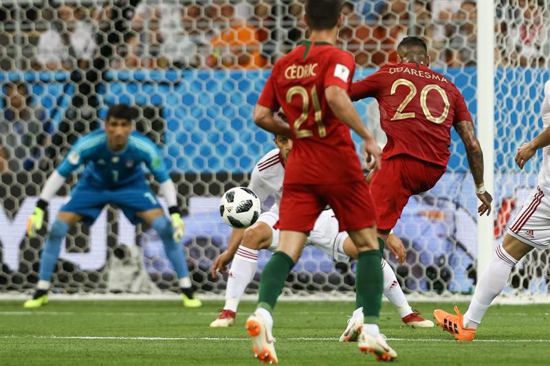 Quaresma inauguró el Portugal-Irán con un golazo