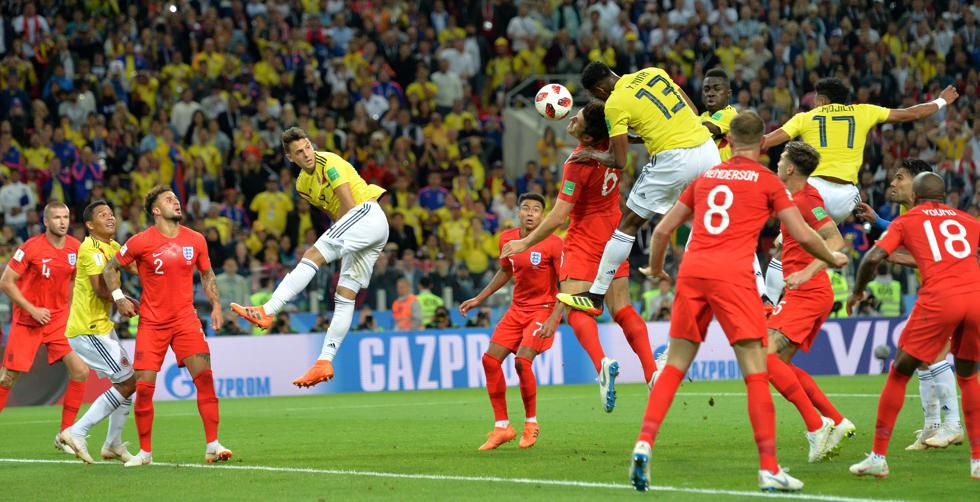 Yerry Mina, en el minuto 94, forzó la prórroga con un cabezazo monumental