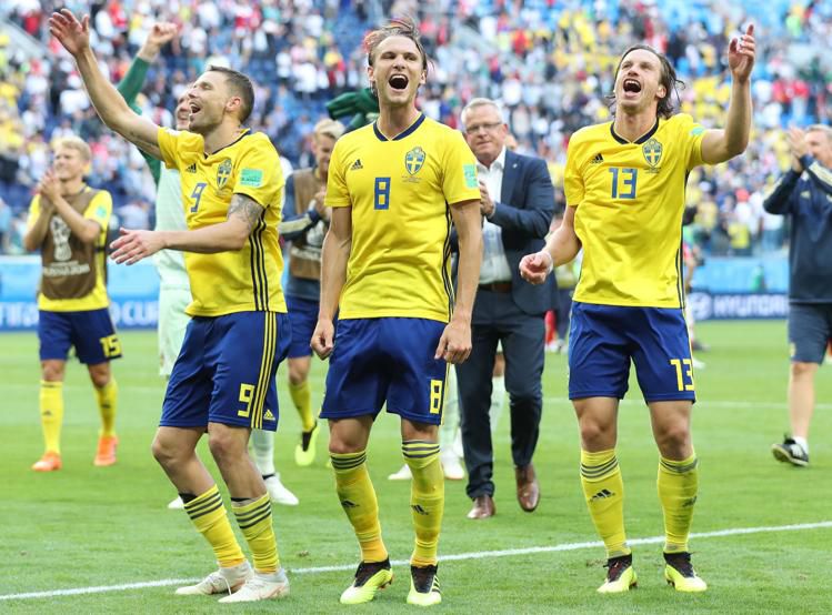Suecia celebró su tercer acceso a los cuartos de final de un Mundial