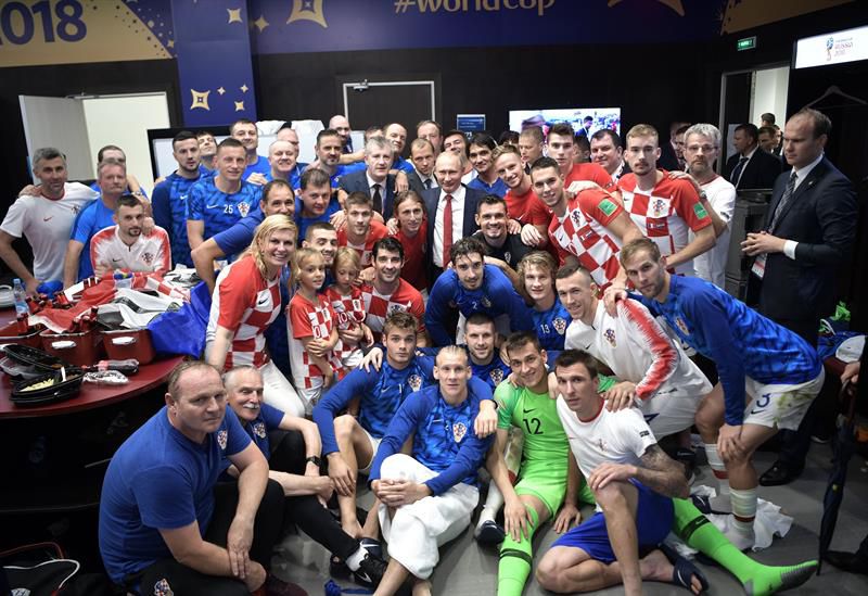 Croacia, a pesar de la goleada, celebró el hito histórico con su presidenta