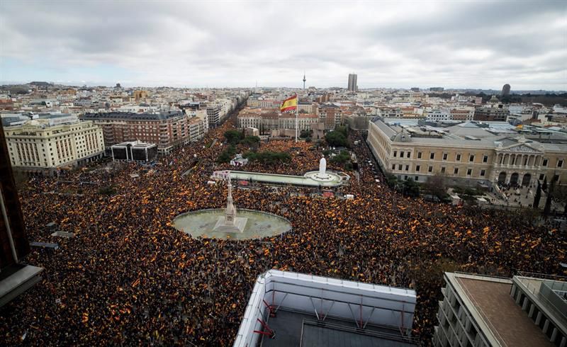 Concentración en la Plaza Colón de Madrid por la unidad de España.
