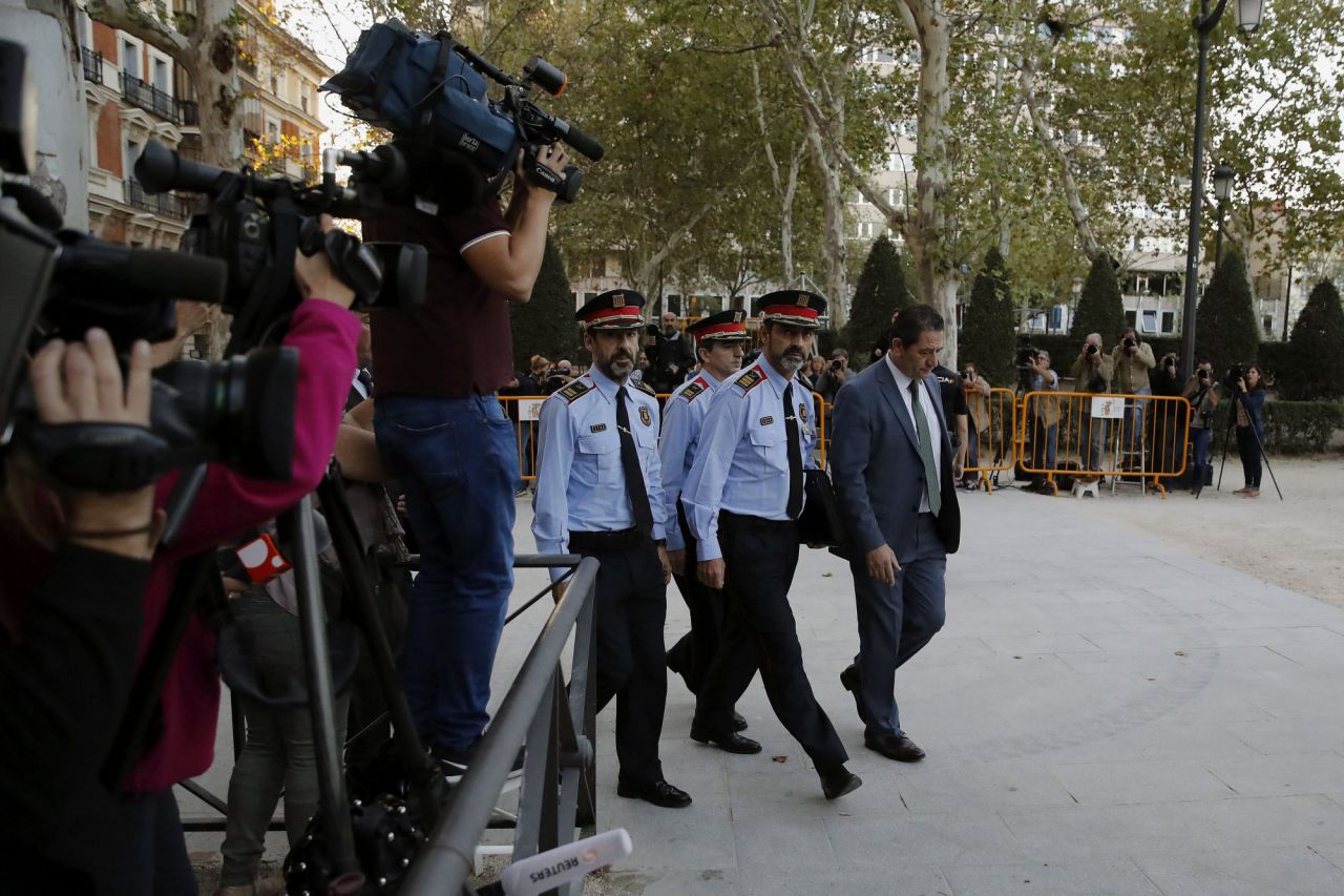 Josep Lluis Trapero, mayor de los Mossos, declara en la Audiencia Nacional