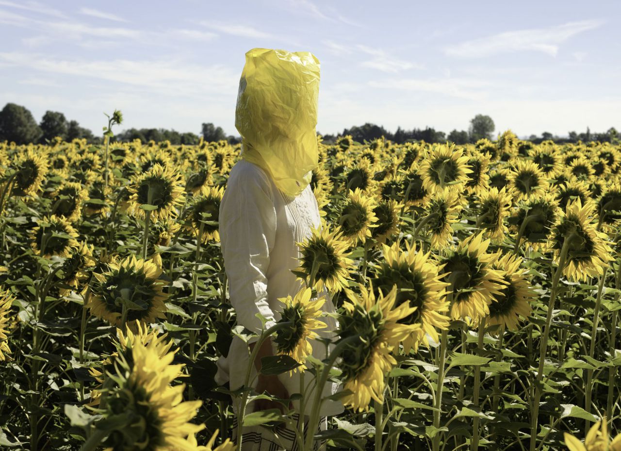 Elina Brotherus. Portrait Series (GelbeMusik with Sunflowers), 2016