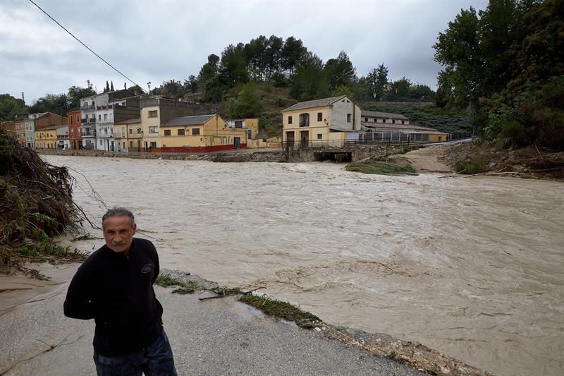 El río Clariano, a su paso por el municipio alicantino de Ontinyent.