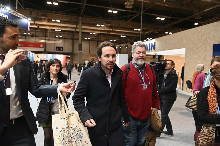 El secretario general de Unidas Podemos, Pablo Iglesias