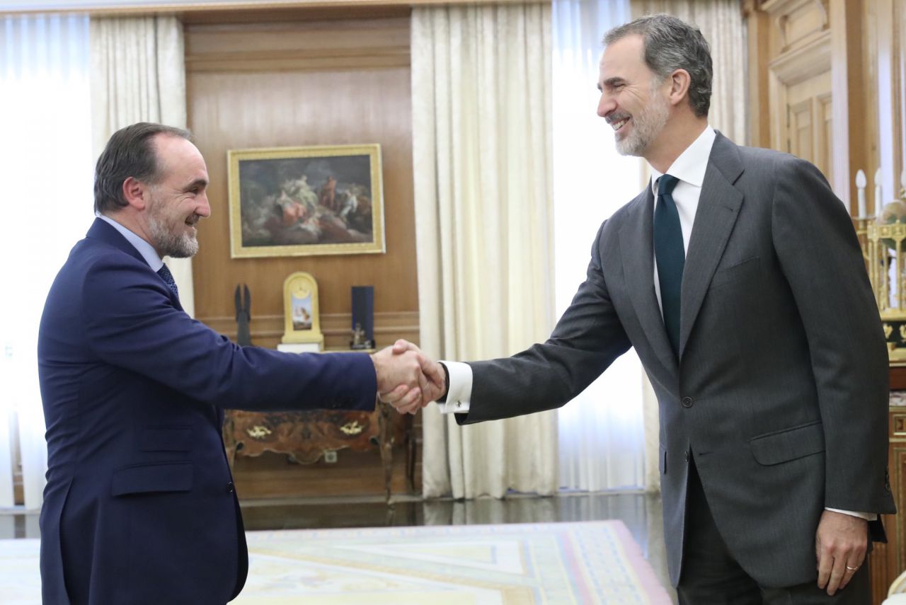 Audiencia del Rey a Javier Esparza Abaurrea, de Unión del Pueblo Navarro.