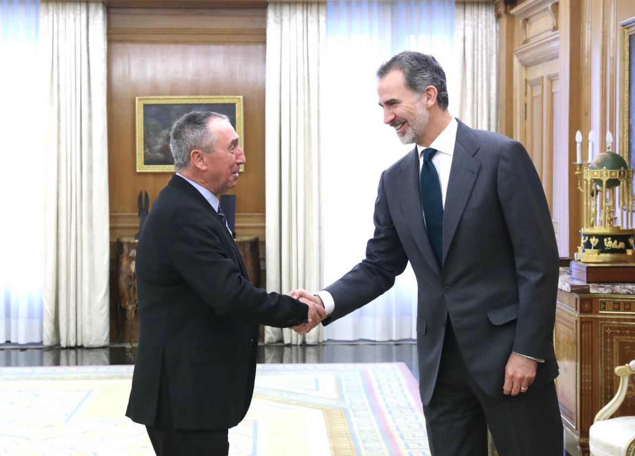 Encuentro del Rey con Joan Baldoví Roda, de Més Compromís. 