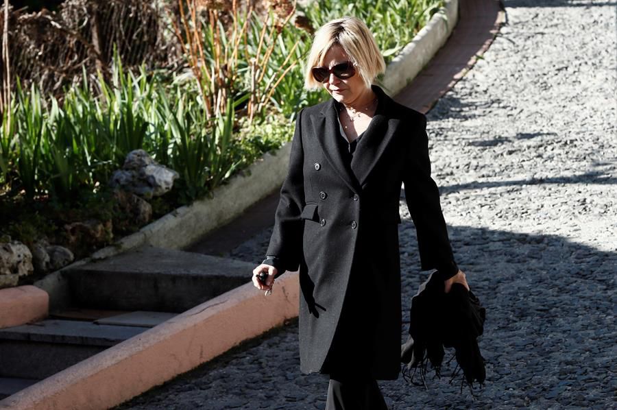 Eugenia Martínez de Irujo, Duquesa de Montoro, asiste este jueves a la capilla ardiente de la Infanta Pilar