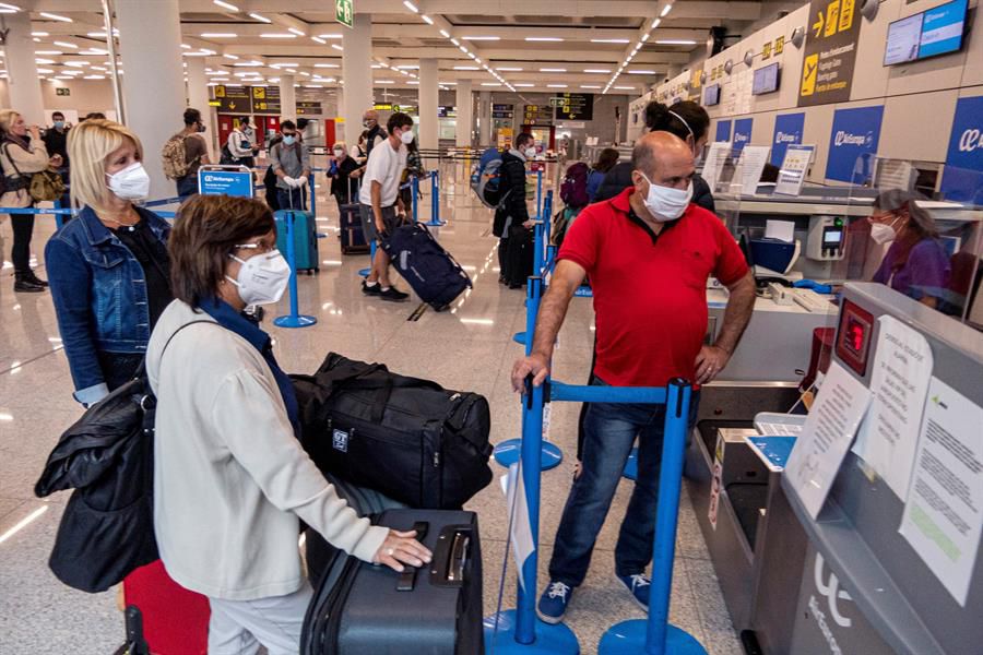 Zona de embarque del Aeropuerto de Palma en el primer día de la Fase 1 de la desescalada.