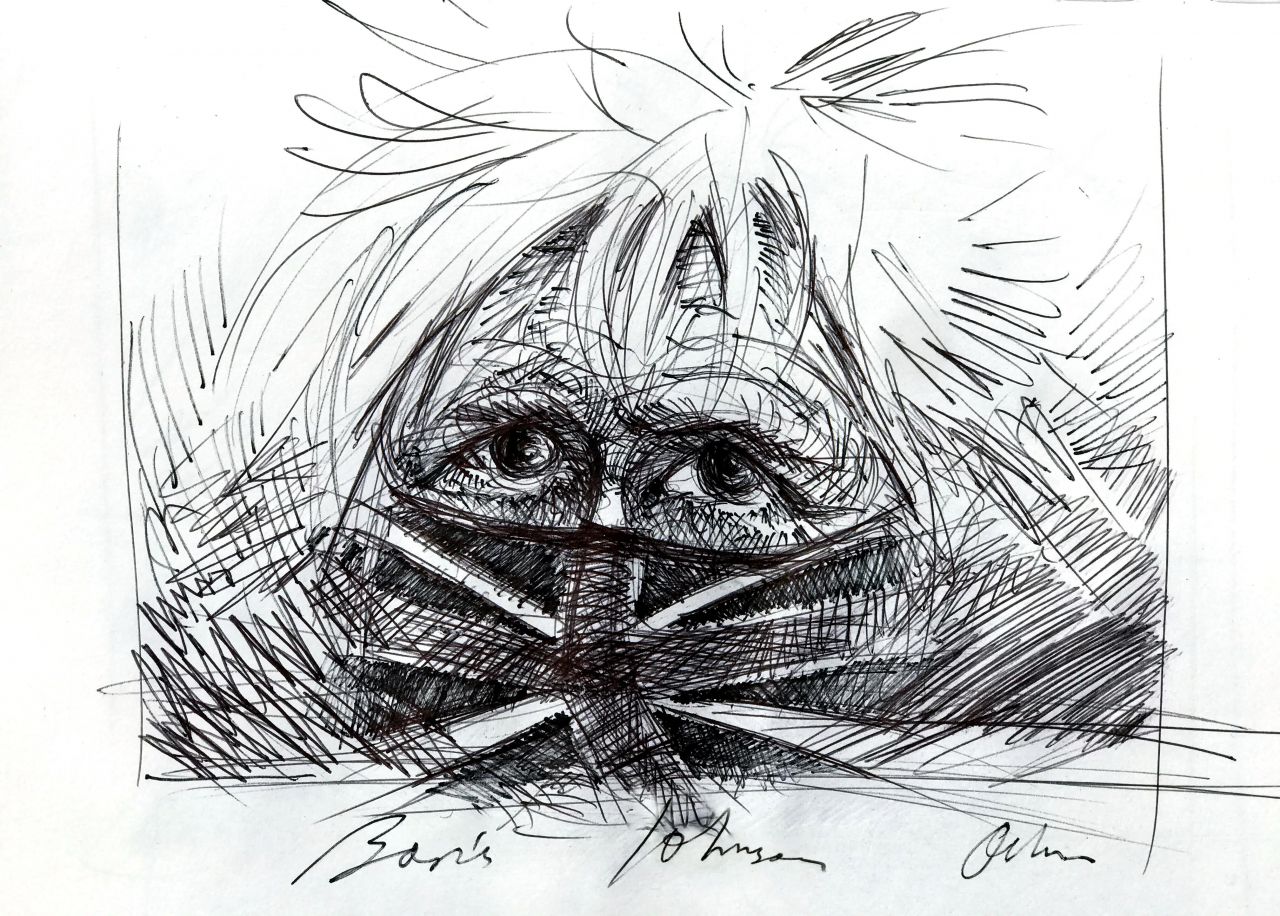 Boris Johnson. Caricatura de Víctor Ochoa.