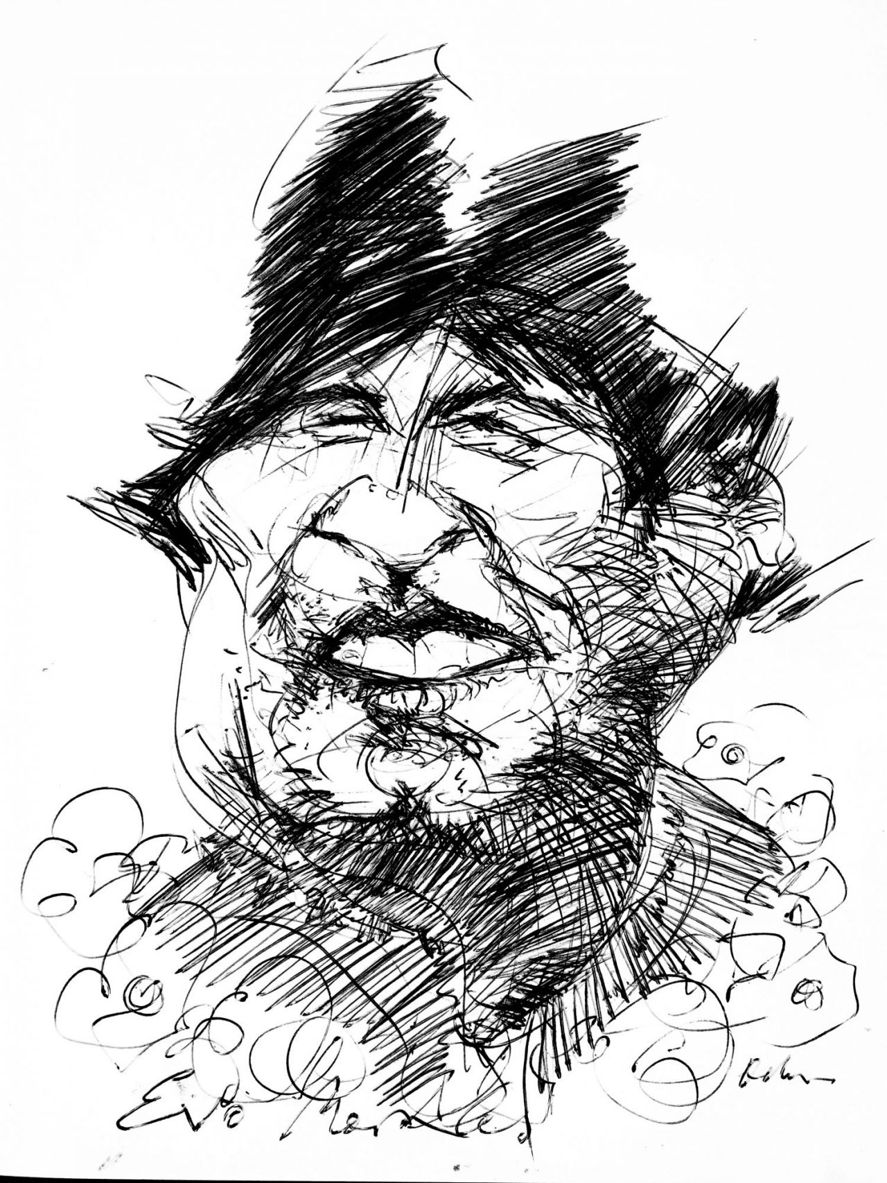 Evo Morales. Caricatura de Víctor Ochoa.