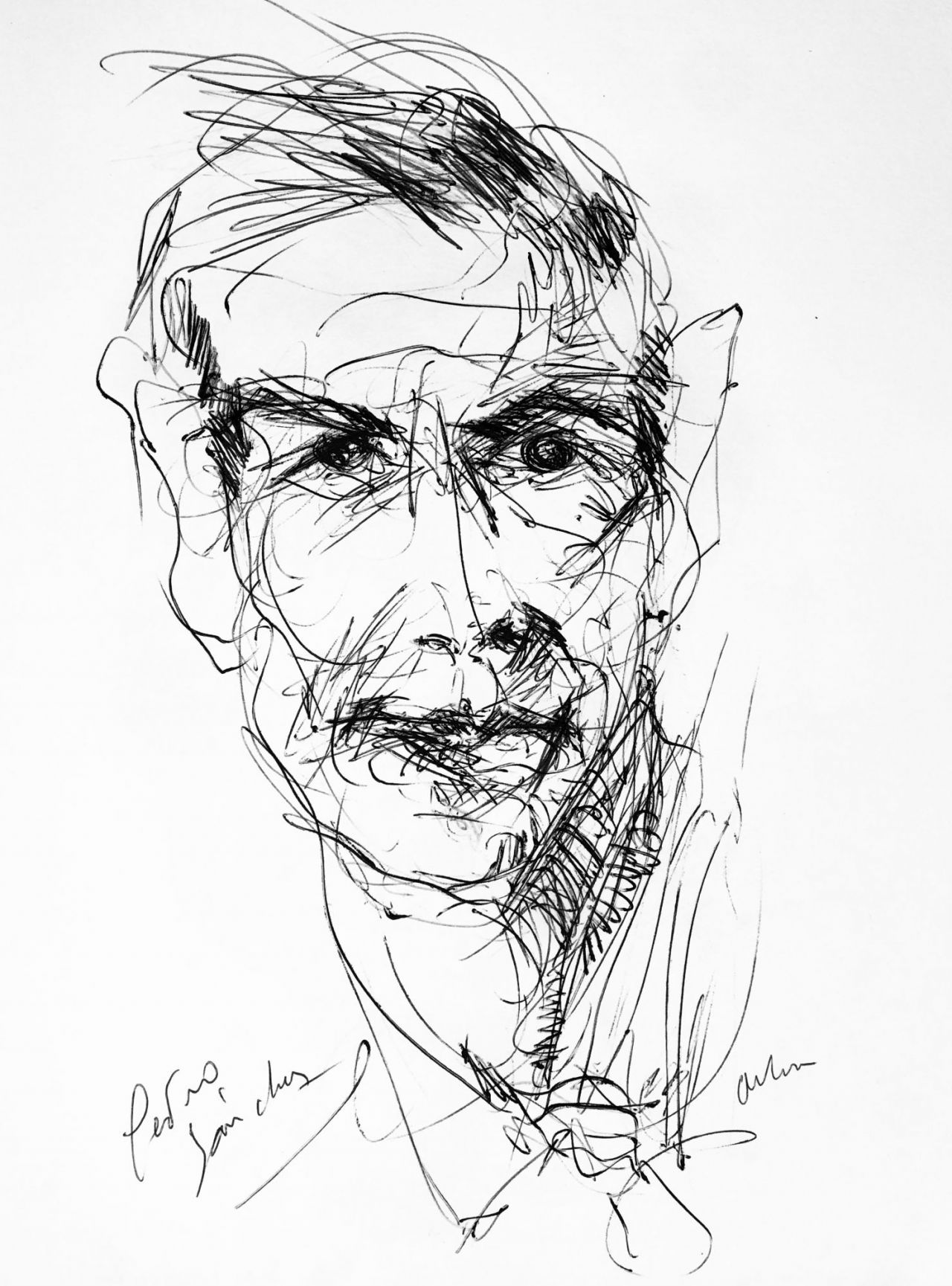 Pedro Sánchez. Caricatura de Víctor Ochoa.