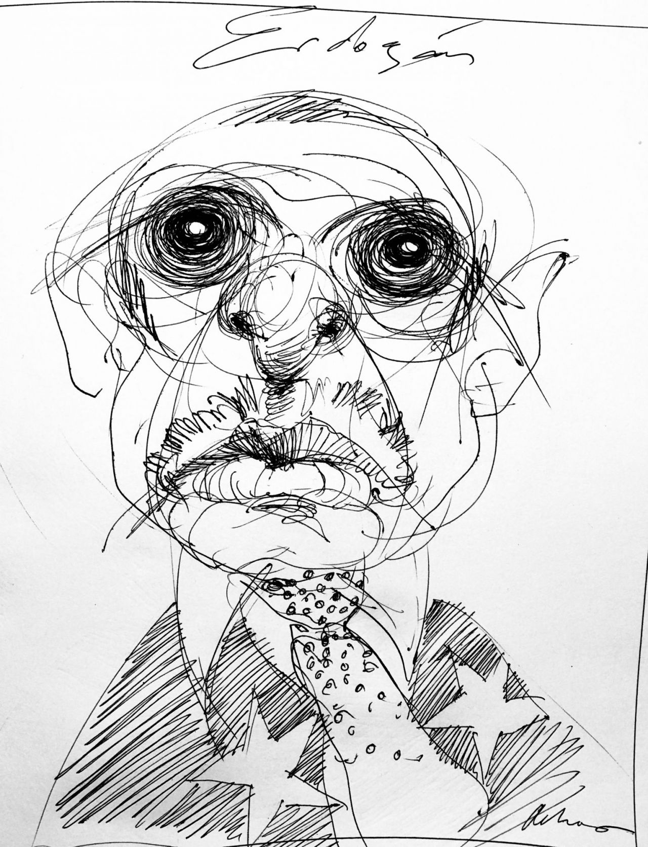 Recep Tayyip Erdo?an. Caricatura de Víctor Ochoa.