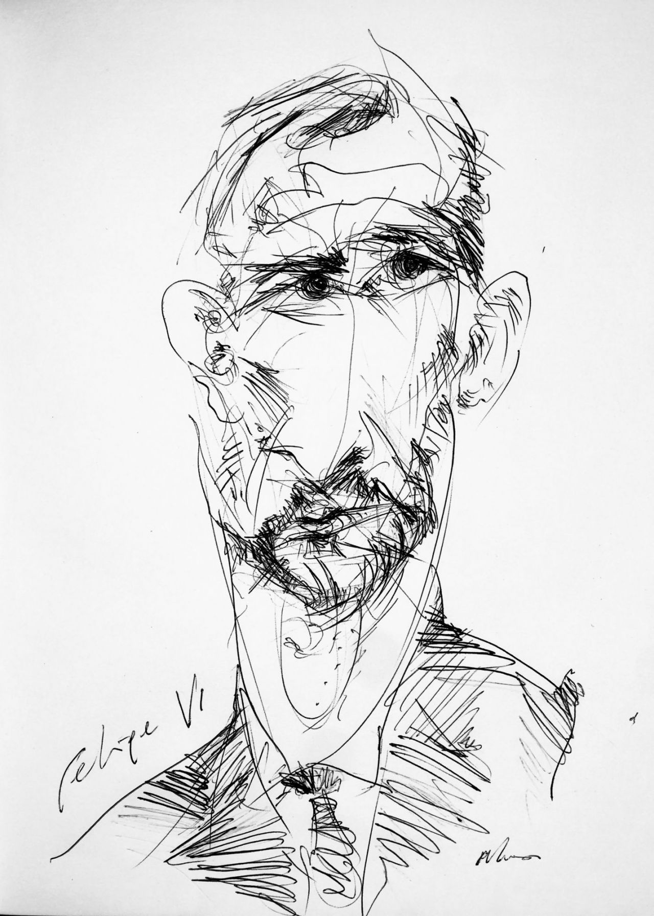 Felipe Vi. Caricatura de Víctor Ochoa.