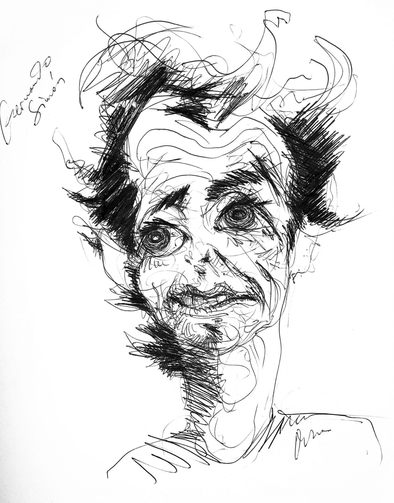Fernando Simón. Caricatura de Víctor Ochoa.