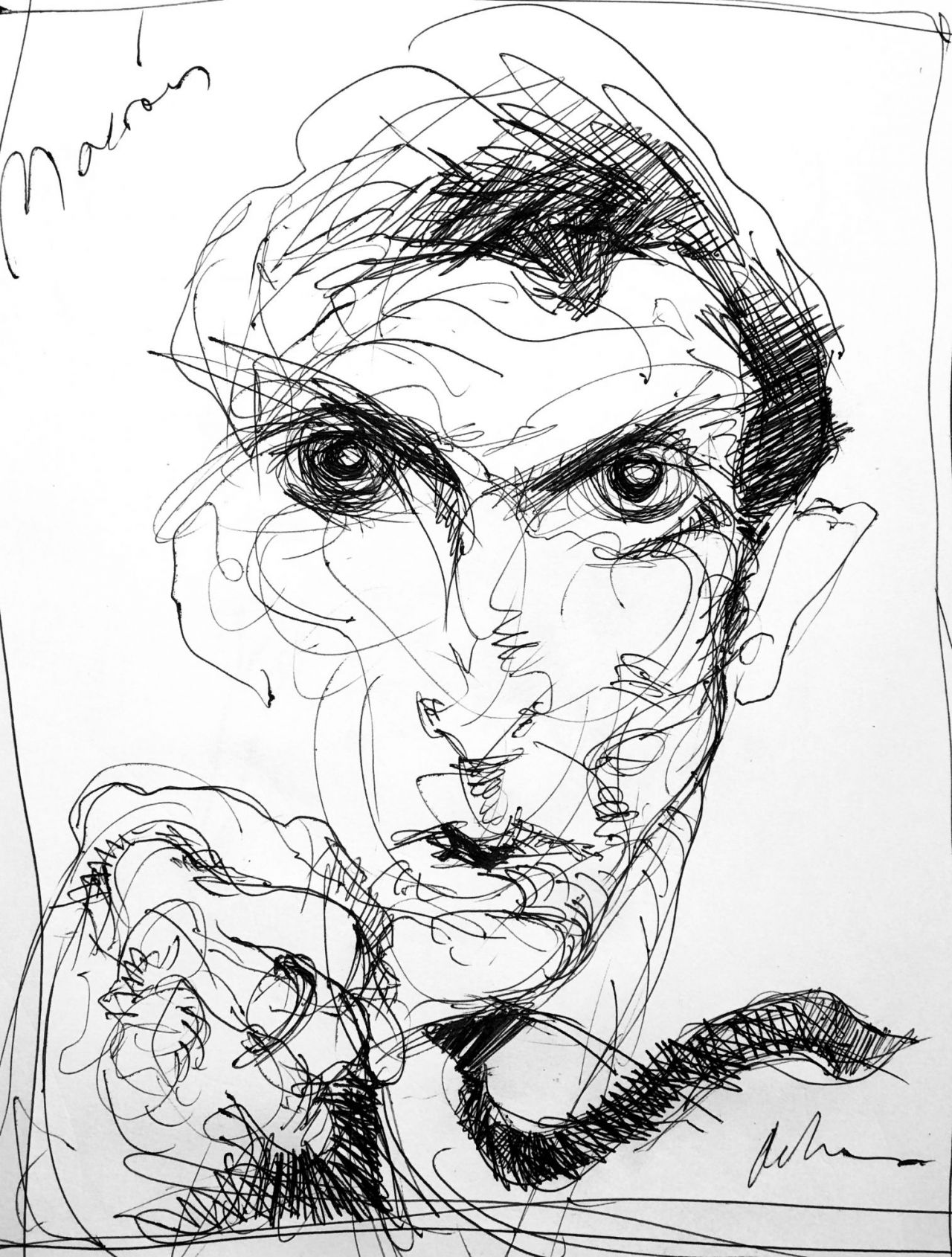 Emmanuel Macron. Caricatura de Víctor Ochoa.