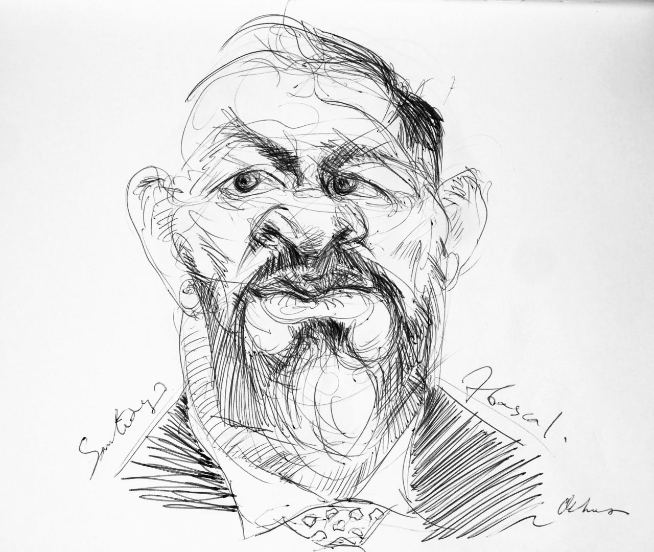 Santiago Abascal. Caricatura de Víctor Ochoa.