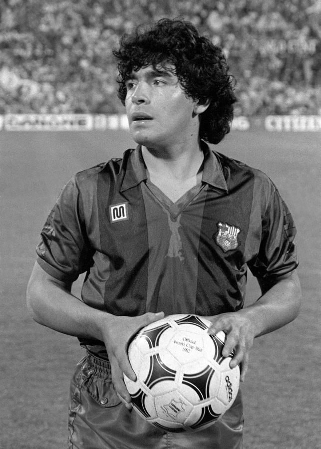 Maradona en su etapa como jugador del FC Barcelona.