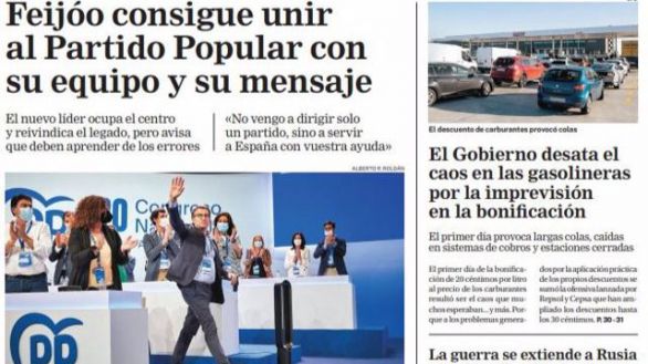 Las portadas de este sábado 2 de abril