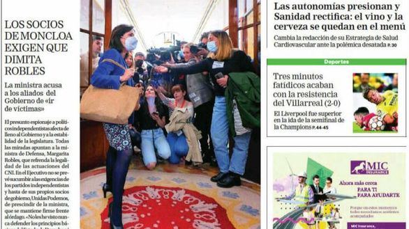 Las portadas de los periódicos de este jueves