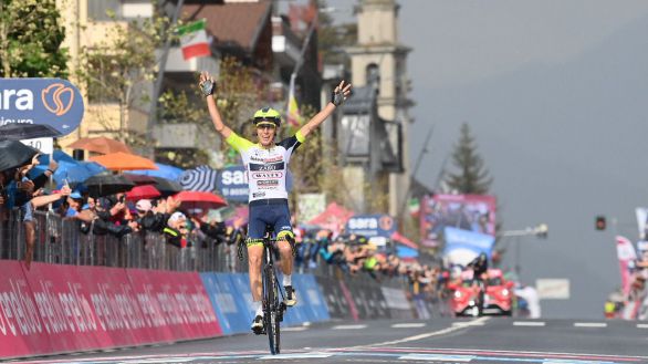 Giro de Italia. Hirt canta victoria en Aprica y Mikel Landa ya roza el podio