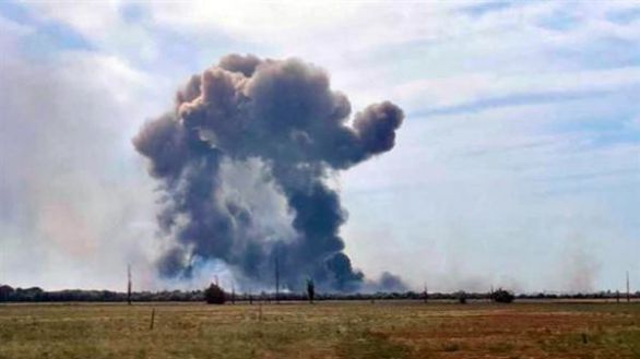 Explosión en un depósito de municiones ruso en Crimea