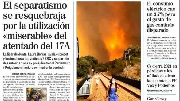 Las portadas de los periódicos de este jueves, 18 de agosto