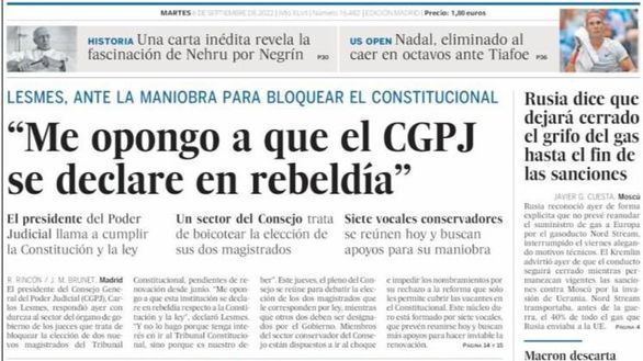 Las portadas de este martes, 6 de septiembre