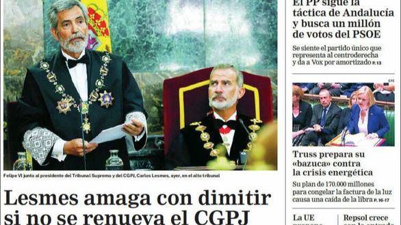 Las portadas de los periódicos de este jueves, 8 de septiembre