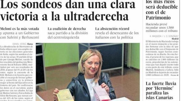 Las portadas de los periódicos de este lunes 26 de septiembre