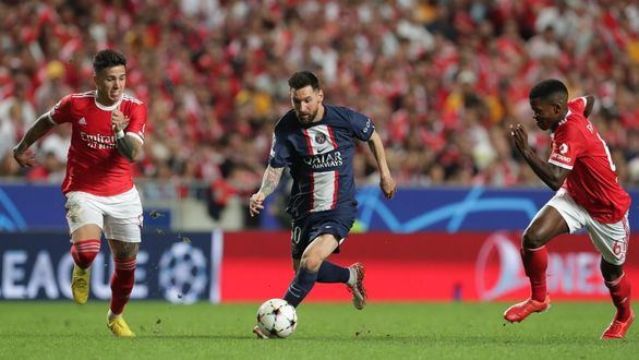 Liga de Campeones. El Benfica frena al PSG de Messi