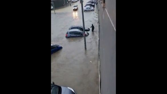 Inundaciones en la provincia de Sevilla con calles y carreteras anegadas