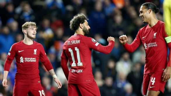 Liga de Campeones. Susto y banquete del Liverpool en la casa del Rangers